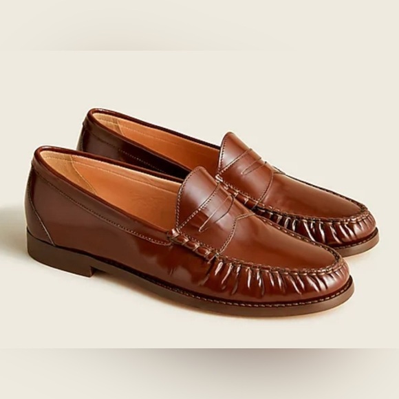J. Crew Shoes - NEW J. Crew | Winona Leather Penny Loafers Brown Sz 8.5